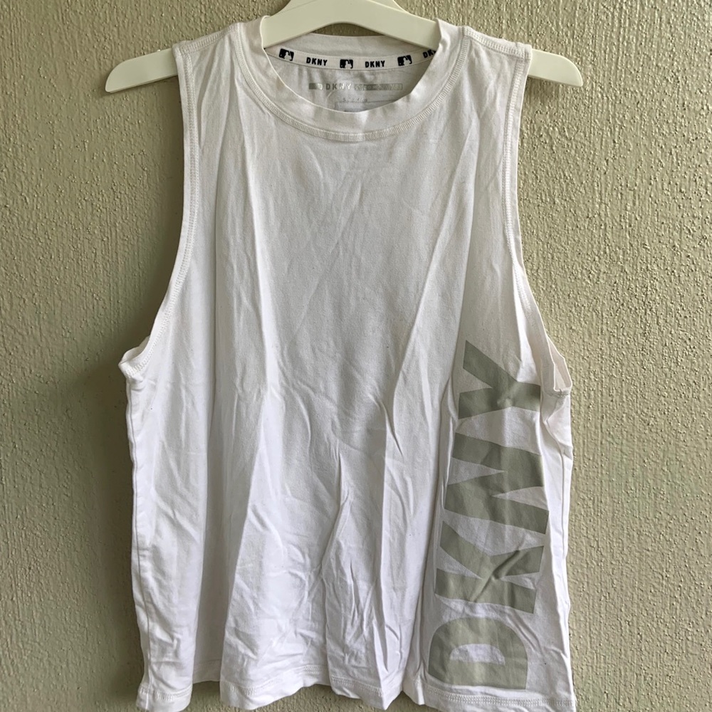 Small, white, DKNY, white tank top, Tampa Bay Rays